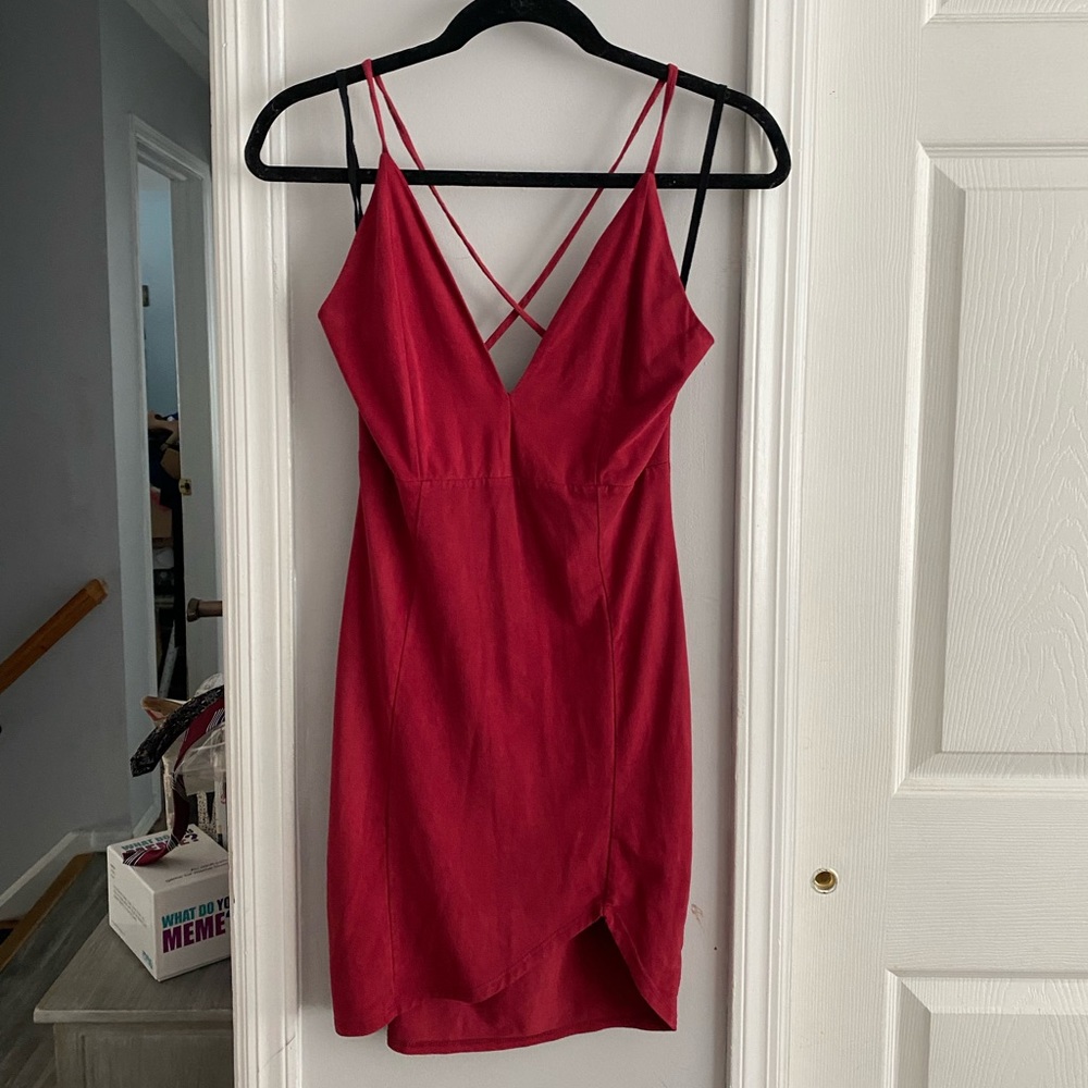 Red crisscross mini dress from Windsor